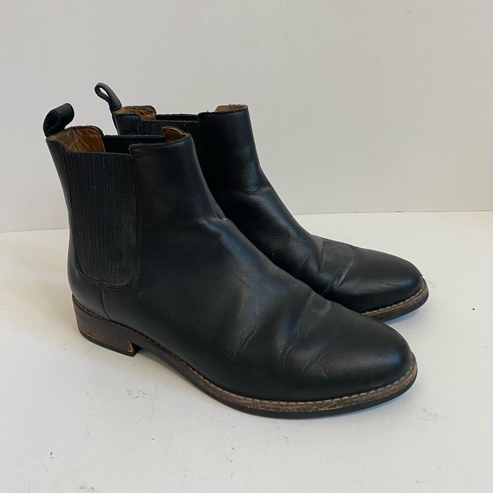 Thursday Boot Co Women's Boots Duchess Chelsea Pull On Black Leather Size 6.5